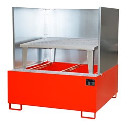 Bauer Südlohn Auffangwanne AWA 1000/SW, lackiert, Feuerrot