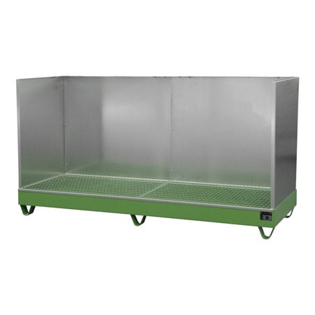 Bauer Südlohn Auffangwanne 2042/SW, lackiert, Resedagrün