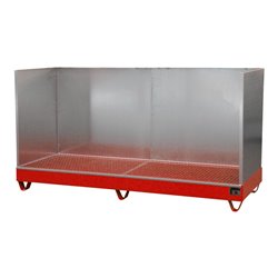 Bauer Südlohn Auffangwanne 2042/SW, lackiert, Feuerrot