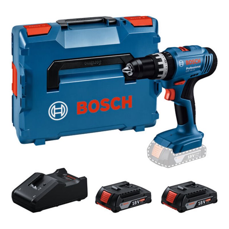 Bosch Akku-Schlagbohrschauber GSB 18V-25, 2 x Akku GBA 18V 2.0Ah in L-BOXX