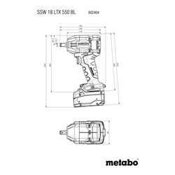 Metabo Akku-Schlagschrauber SSW 18 LTX 550 BL (602404850) im Karton