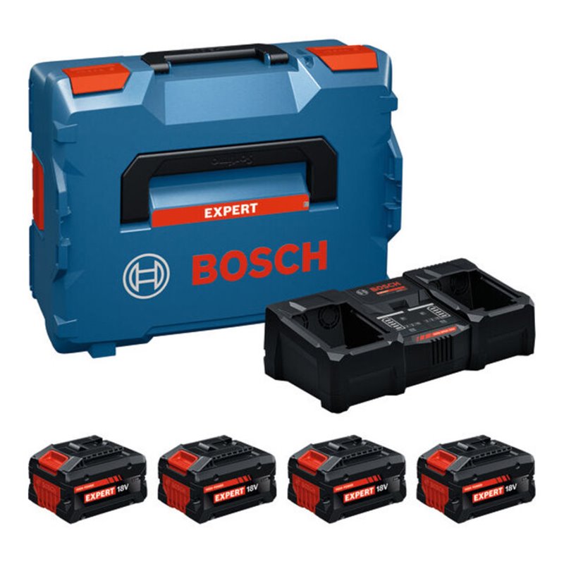 Bosch L-BOXX Batterie/Ladegerät Set 2x EXBA18V-55 + 2x EXBA18V-80 + EXAL18V2-320 C