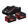 Bosch Starter Set Batterie/Ladegerät Set 2x EXBA18V-80 + EXAL18V-160 C