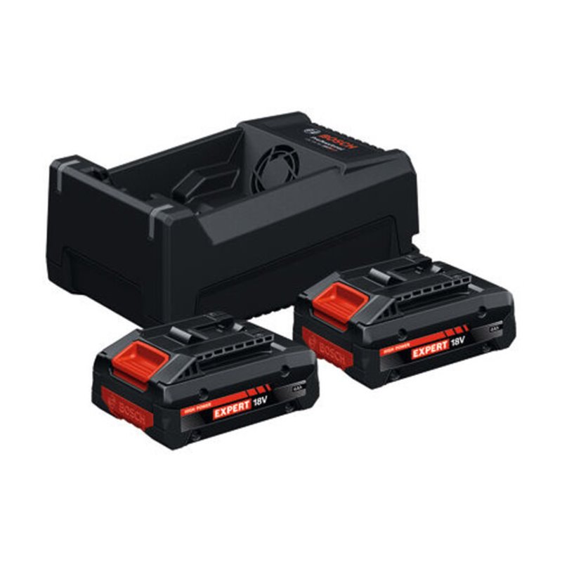 Bosch Starter Set Batterie/Ladegerät Set 2x EXBA18V-40 + GAL 12V/18V-80 C