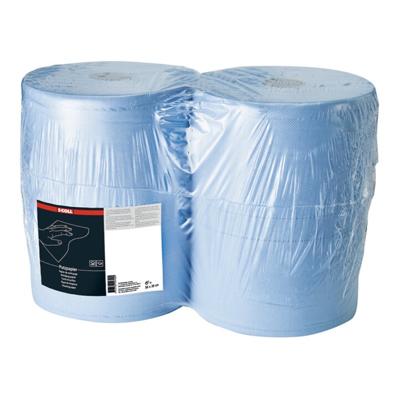 E-COLL Putzpapier blau, 2-lagig, 1.000 Blatt 38x36cm