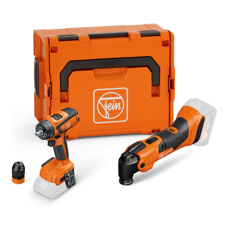 FEIN Vorteils-Combo Akku Akku MULTIMASTER AMM 500& Akku-Bohrschrauber ASCM 18 Q