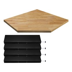 Kraftwerk MOBILIO Arbeitsflächen-Erweiterungs-Set für 1 Eck-Möbel