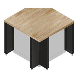 Kraftwerk MOBILIO Arbeitsflächen-Erweiterungs-Set für 1 Eck-Möbel