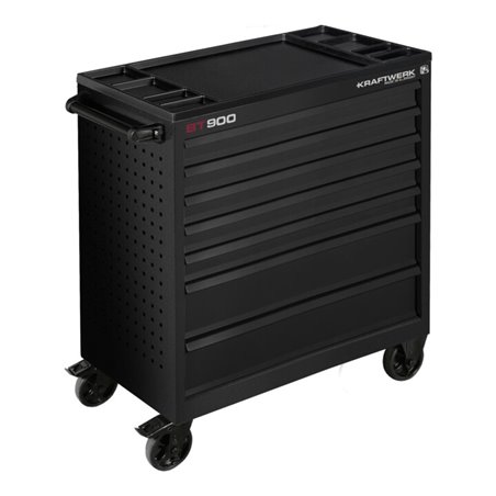 Kraftwerk Werkstattwagen BT900 7 Schubladen schwarz, leer