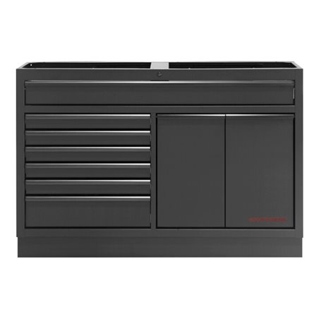 Kraftwerk MOBILIO Schubaldenschrank 1360 mm 7 Schubladen 2 Auszüge BLK