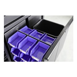 Kraftwerk MOBILIO Schubaldenschrank 1360 mm 7 Schubladen 2 Auszüge BLK