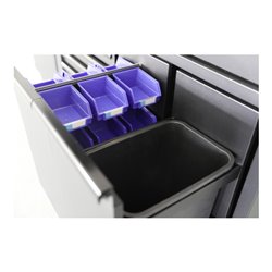 Kraftwerk MOBILIO Schubaldenschrank 1360 mm 7 Schubladen 2 Auszüge BLK