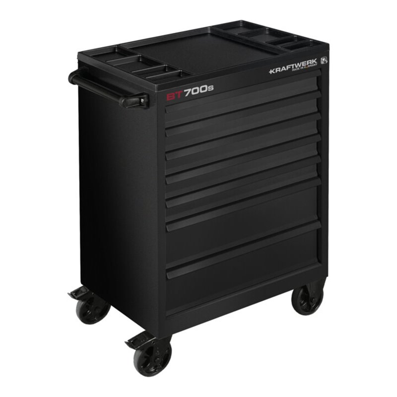 Kraftwerk Werkstattwagen BT700s 7 Schubladen schwarz, leer