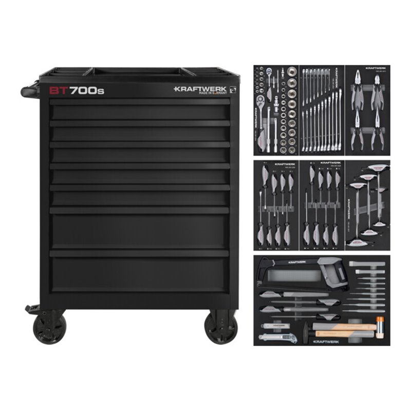 Kraftwerk BT LINE BT700s 7 Schubladen schwarz, 113-tlg.
