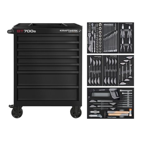 Kraftwerk BT LINE BT700s 7 Schubladen schwarz, 113-tlg.