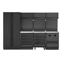 Kraftwerk MOBILIO BLK 4er Kombi mit Lochwand, Edelstahl 430