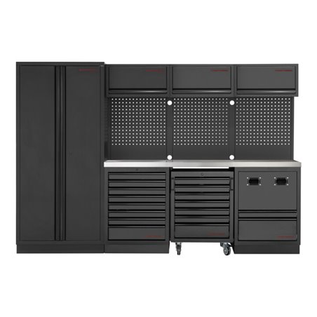 Kraftwerk MOBILIO BLK 4er Kombi mit Lochwand, Edelstahl 430