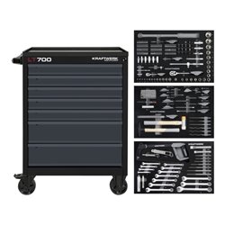 Kraftwerk LT700 Werkstattwagen, 7 Schubladen, BASIC, ant, 259-tlg.