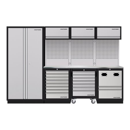 Kraftwerk MOBILIO 4er Komplett-Kombi mit Lochwand, Edelstahl 430