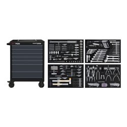 Kraftwerk BT700 Werkstattwagen, 7 Schubladen, BASIC, ant, 337-tlg.