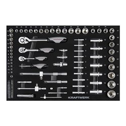 Kraftwerk BT700 Werkstattwagen, 8 Schubladen, BASIC, 351-tlg.
