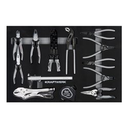 Kraftwerk BT700 Werkstattwagen, 8 Schubladen, BASIC, 351-tlg.