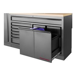 Kraftwerk MOBILIO BLK 2er Kombi breit, Lochwand, Buche