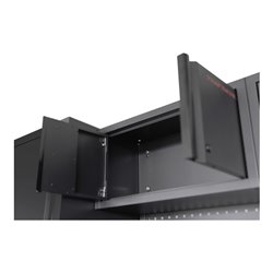 Kraftwerk MOBILIO BLK 2er Kombi breit, Lochwand, Edelstahl