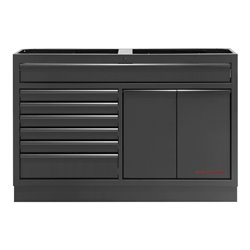 Kraftwerk MOBILIO BLK 2er Kombi breit, Lochwand, Edelstahl