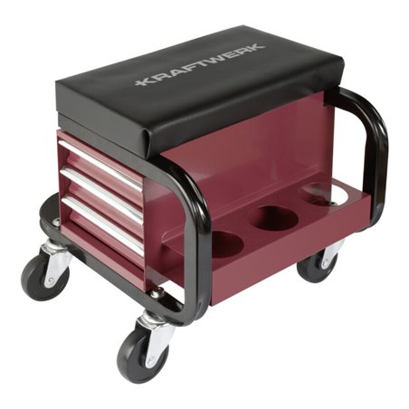 Kraftwerk Werkstatt - Rollsitz mit 3 Schubladen & Spraydosen Ablage