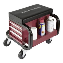 Kraftwerk Werkstatt - Rollsitz mit 3 Schubladen & Spraydosen Ablage