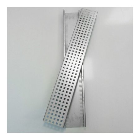 Kantfuchs24 Entwässerungsrinne PRO Style, Wasserrinne + Trittblech, MAGNELIS Stahl Natur, 1000 x 150 x 50mm