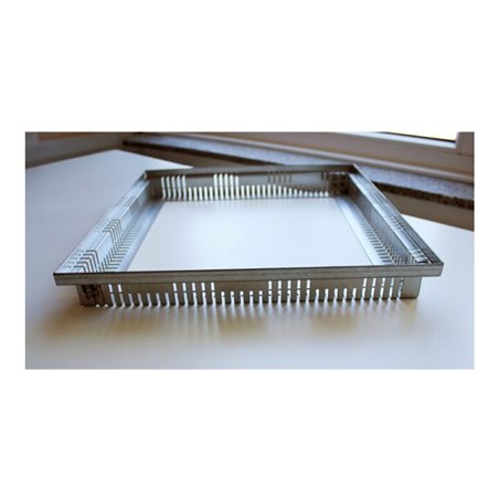 Kantfuchs24 Terrassenrost PRO Style, Auffangwanne, MAGNELIS Stahl Natur, 400 x 400 x 50mm