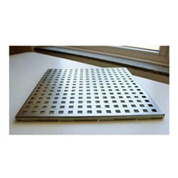 Kantfuchs24 Terrassenrost PRO Style, Trittblech, MAGNELIS Stahl Natur, 400 x 400 x 10mm