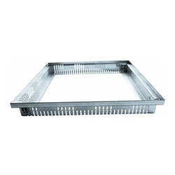 Kantfuchs24 Terrassenrost PRO Style, Auffangwanne, MAGNELIS Stahl RAL9006, 400 x 400 x 50mm