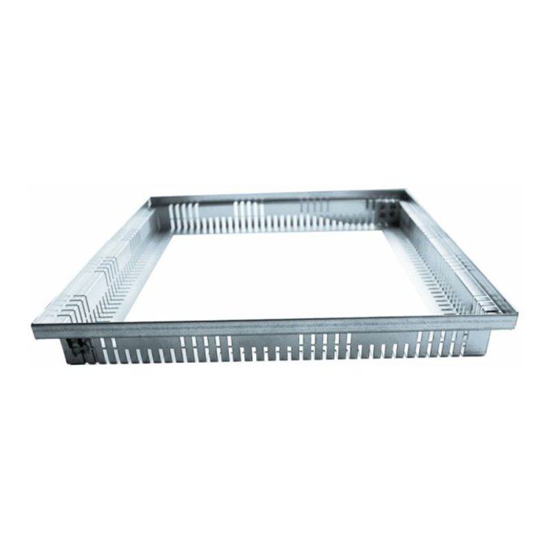 Kantfuchs24 Terrassenrost PRO Style, Auffangwanne, MAGNELIS Stahl RAL9006, 400 x 400 x 50mm