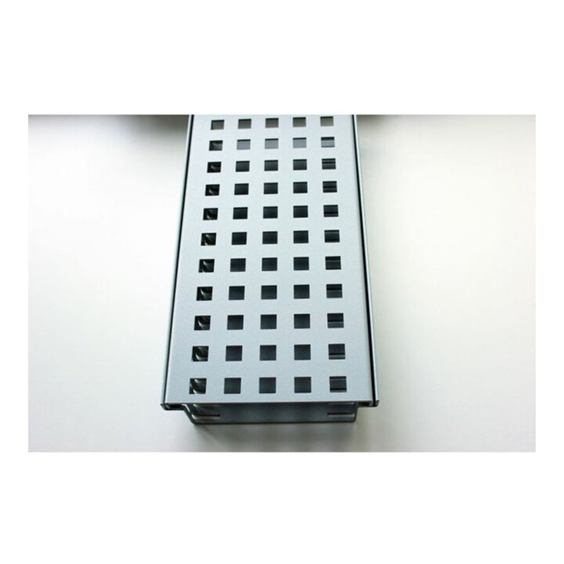 Kantfuchs24 Entwässerungsrinne PRO Style, Wasserrinne + Trittblech, MAGNELIS Stahl RAL9006, 1000 x 150 x 50mm