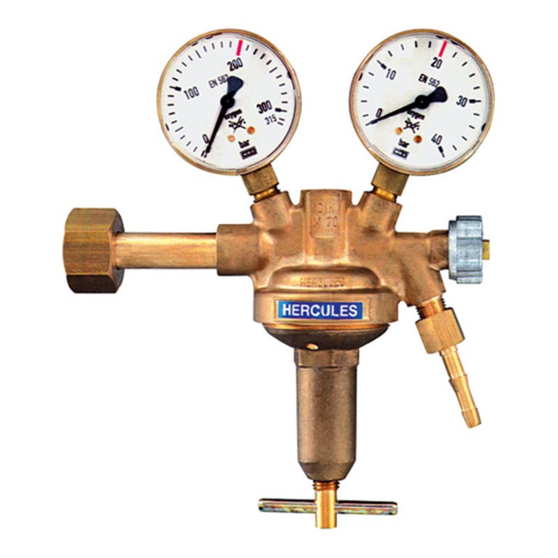Riegler Flaschendruckregler, 200 bar, Argon/Helium, Arbeitsdruck 0-10 bar