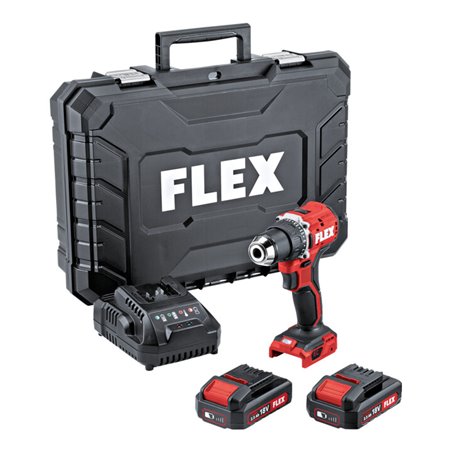 FLEX Kompakter 2-Gang Akku-Bohrschrauber 18,0 V DD 2G 18.0-EC LD/2.5 Set