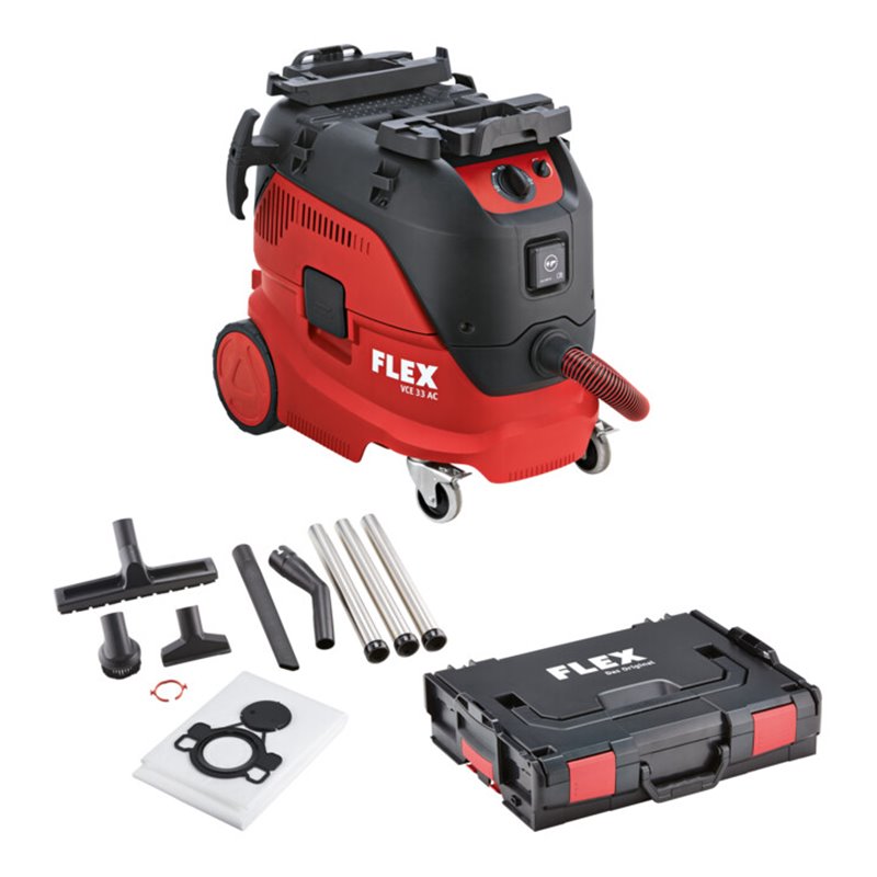 Flex Sicherheitssauger VCE 33 LAC-Set + Vliesfiltersäcke mit automatischer Filterabreinigung, 30 l, Klasse L