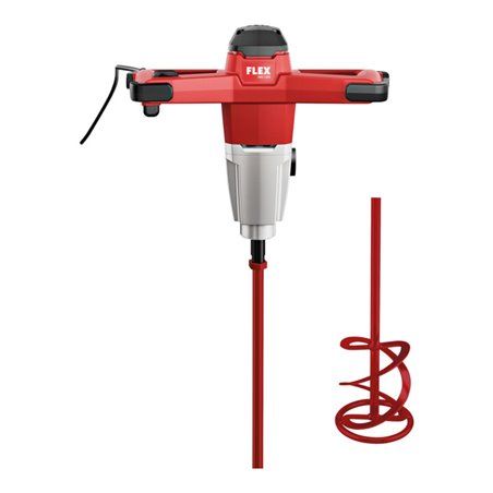 Flex 2-Gang-Rührer MXE 1202 + Wendelrührer HP2 140, 1200 W, mit 3-Stufen Drehzahlschalter