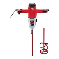 Flex 2-Gang-Rührer MXE 1602 + Wendelrührer HP2 160, 1600 W, mit 3-Stufen Drehzahlschalter