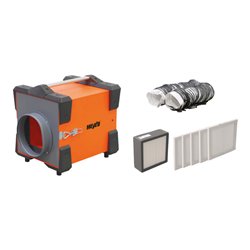 Master Luftreiniger-Komplettpaket M - Heylo PF 1000, PF 1000 + Schlauch Ø 205 + Filter: 5 x G4, 1 x F9 (M-Klasse)