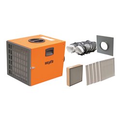 Master Luftreiniger-Komplettpaket H - Heylo PF 1400, PF 1400 + Schlauchanschluss + Schlauch Ø 205 + Filter: 5 x G4, 1 x H14 (H-K