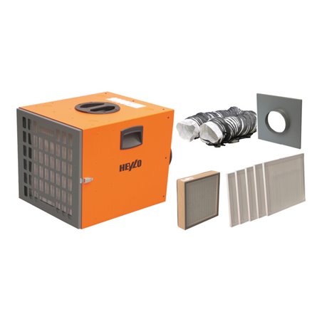 Master Luftreiniger-Komplettpaket H - Heylo PF 1400, PF 1400 + Schlauchanschluss + Schlauch Ø 205 + Filter: 5 x G4, 1 x H14 (H-K