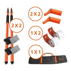 Master Staubschutzwand Heylo HEYWALL Basis-Paket, 4 Systemstangen (bis 3,60 m Höhe)