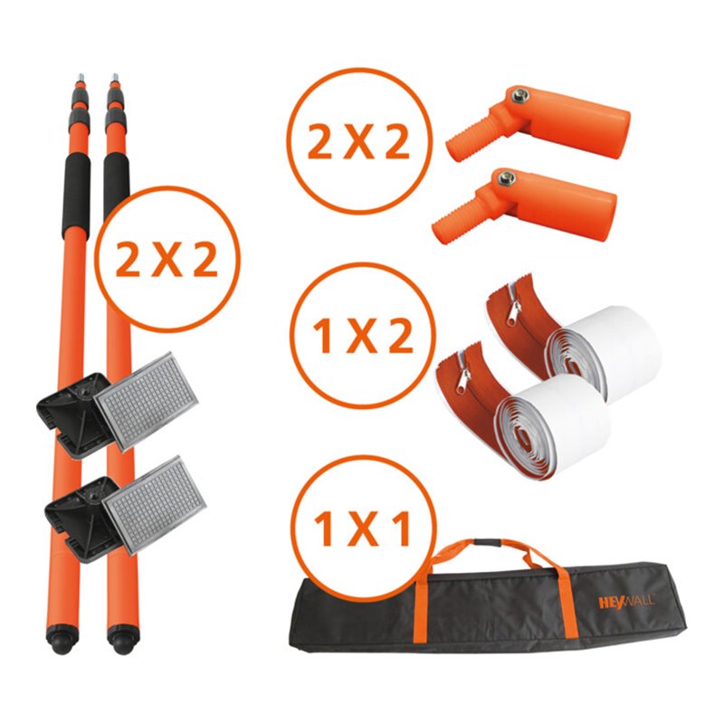 Master Staubschutzwand Heylo HEYWALL Basis-Paket, 4 Systemstangen (bis 3,60 m Höhe)