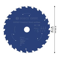 Bosch EXPERT Construct Wood Kreissägeblatt, 165x1,6x20 mm, T24