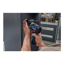 Bosch Schrauber GSR 12V-32 FC, 2x GBA 12V 2.0Ah, Aufs., Zusatzhandg., Tiefenan.,L-BOXX