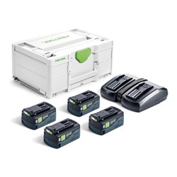 Festool Energie-Set SYS 18V 4xHP5,0 TCL6DUO